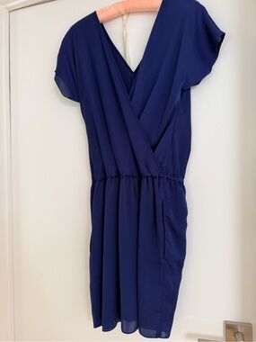 Women’s Navy Surplice Mini Dress